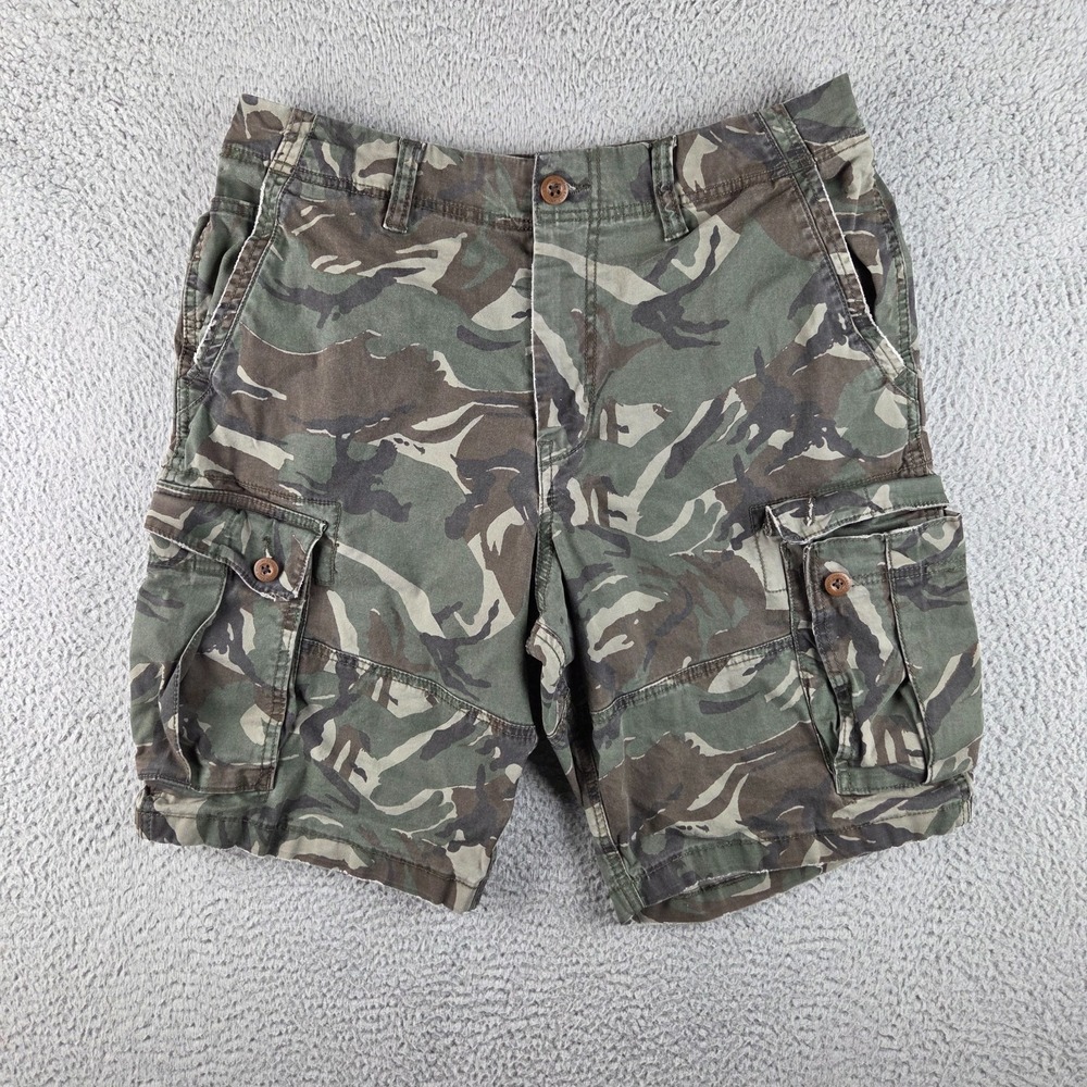 American Eagle Mens Camo Cargo Shorts Size 36 (33x11) Camo Flex